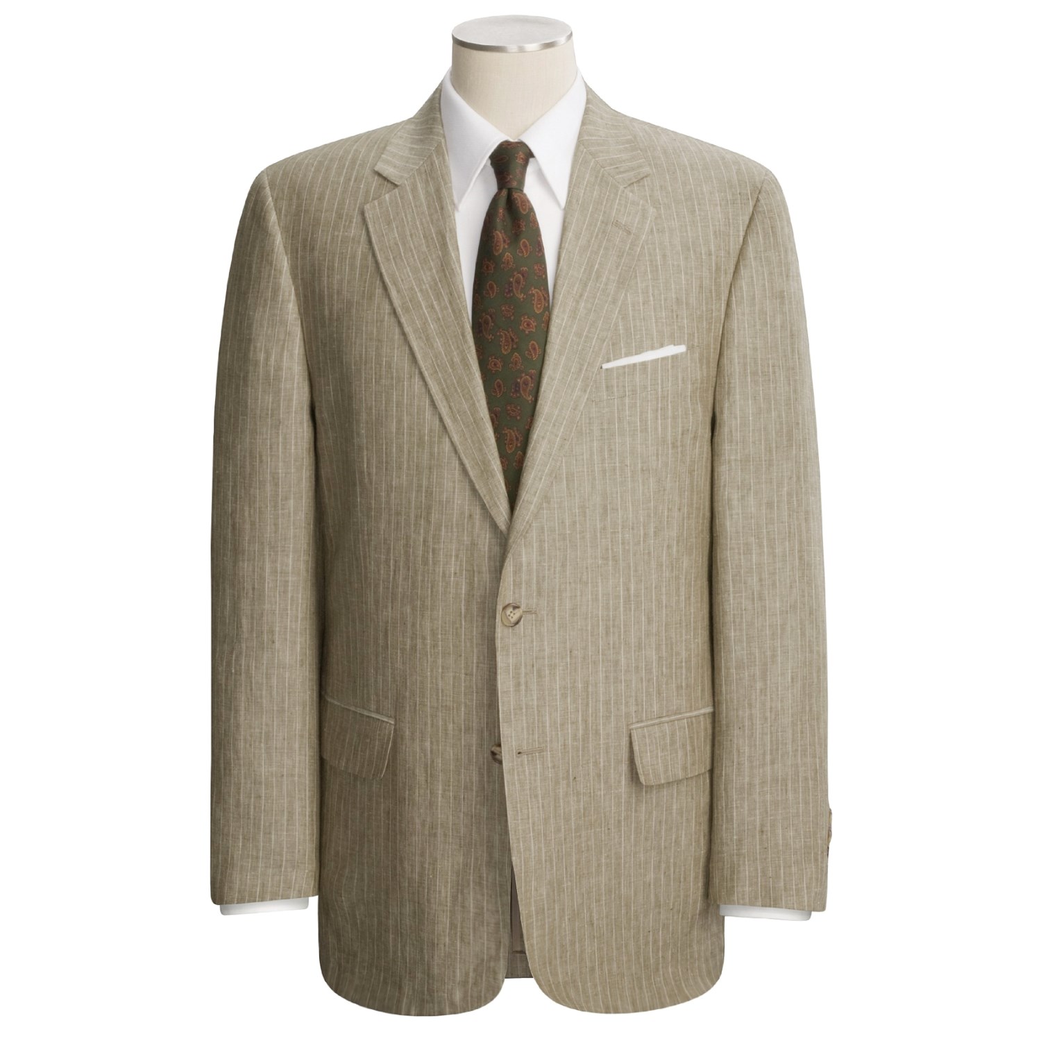 Haspel Linen Stripe Suit (For Men) 1507N - Save 37%