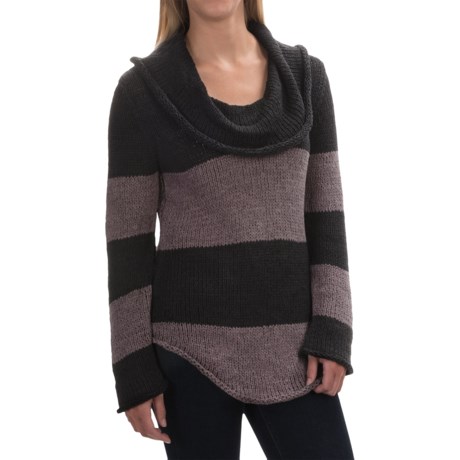 Pure Handknit Statement Sweater - Cowl Neck (For Women)