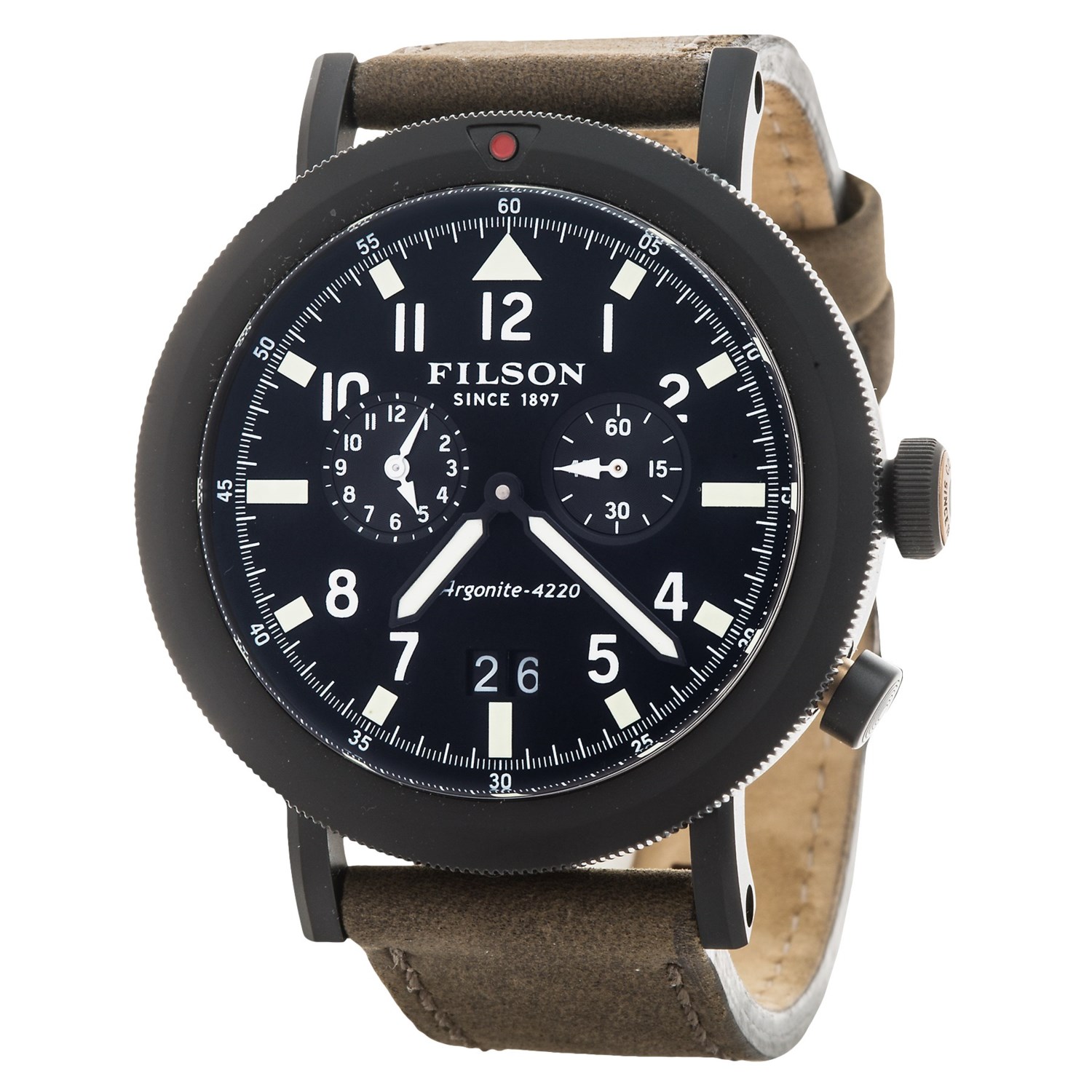 Filson Scout Dual Time Watch – Leather Band (For Men)