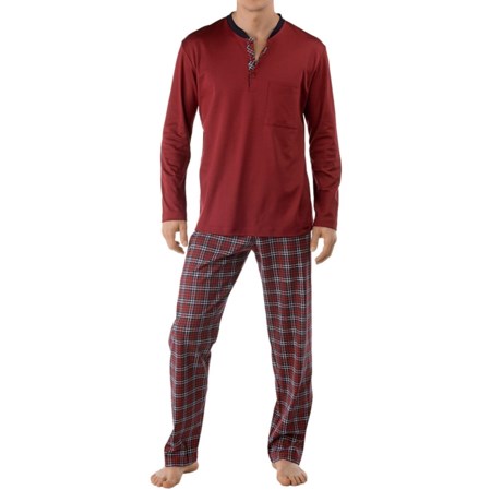 Calida Family Time Pajamas - Heavy Interlock Cotton, Long Sleeve (For Men)