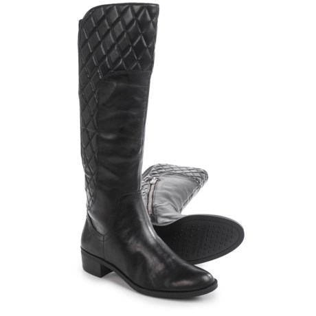 Adrienne Vittadini Keith Quilted Knee High Boots - Leather (For Women)