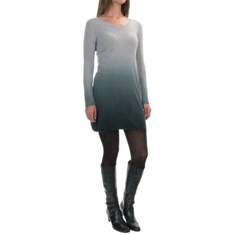 Kier & J Dip-Dye Cashmere Knit Dress - Long Sleeve (For Women)