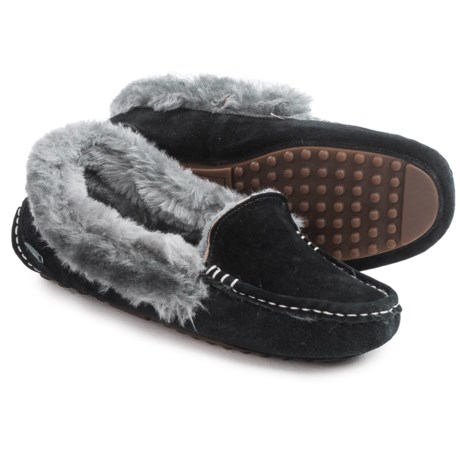 LAMO Footwear Aussie Moccasins - Suede, Faux-Fur Lined (For Women)