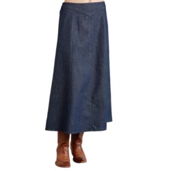 Roper Classic Blue Denim Skirt (For Women)