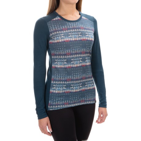 Helly Hansen Merino Wool Graphic Base Layer Top - Long Sleeve (For Women)