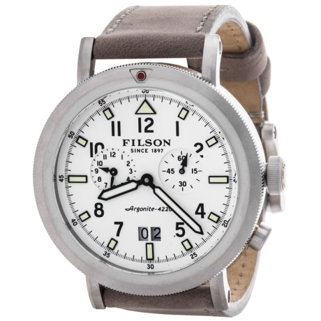 Filson Scout Dual Time Watch - Leather Band (For Men)
