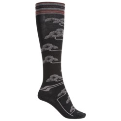 Goodhew Fan Flower Knee-High Socks - Merino Wool, Over the Calf (For Women)