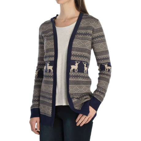 G.H. Bass & Co. Fuzzy Fine-Gauge Cardigan Sweater (For Women)