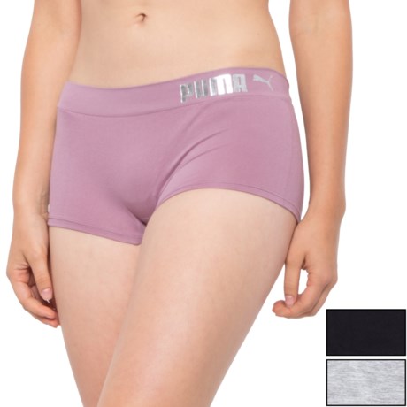 Puma Seamless Panties - 3-Pack, Boy Shorts (For Women)