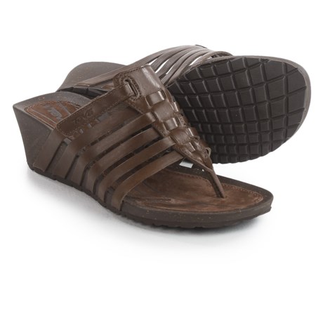 Teva Cabrillo 3 Thong Sandals - Leather, Wedge Heel (For Women)