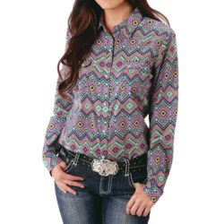 Tin Haul Roper Aztec Retro Western Shirt - Snap Front, Long Sleeve (For Women)