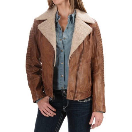 Scully Leather Trail Jacket - Detachable Faux-Shearling Collar (For Women)