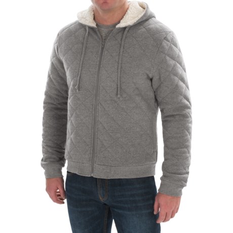 Specially made Quilted Hoodie - Sherpa-Lined Hood (For Men)