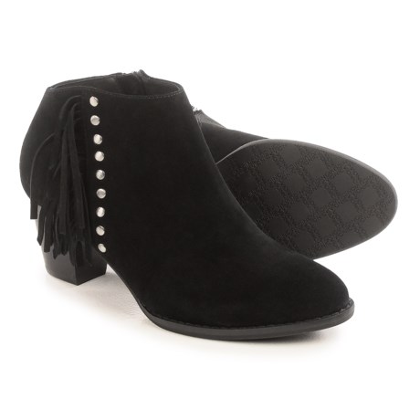 Vionic with Orthaheel Technology Faros Fringed Ankle Boots - Suede (For Women)