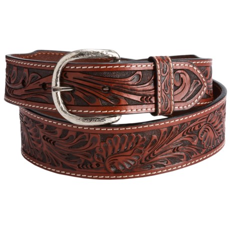 Roper Tooled Leather Belt (For Men)