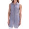 St. Tropez West Long Linen Shirt - Sleeveless (For Women)