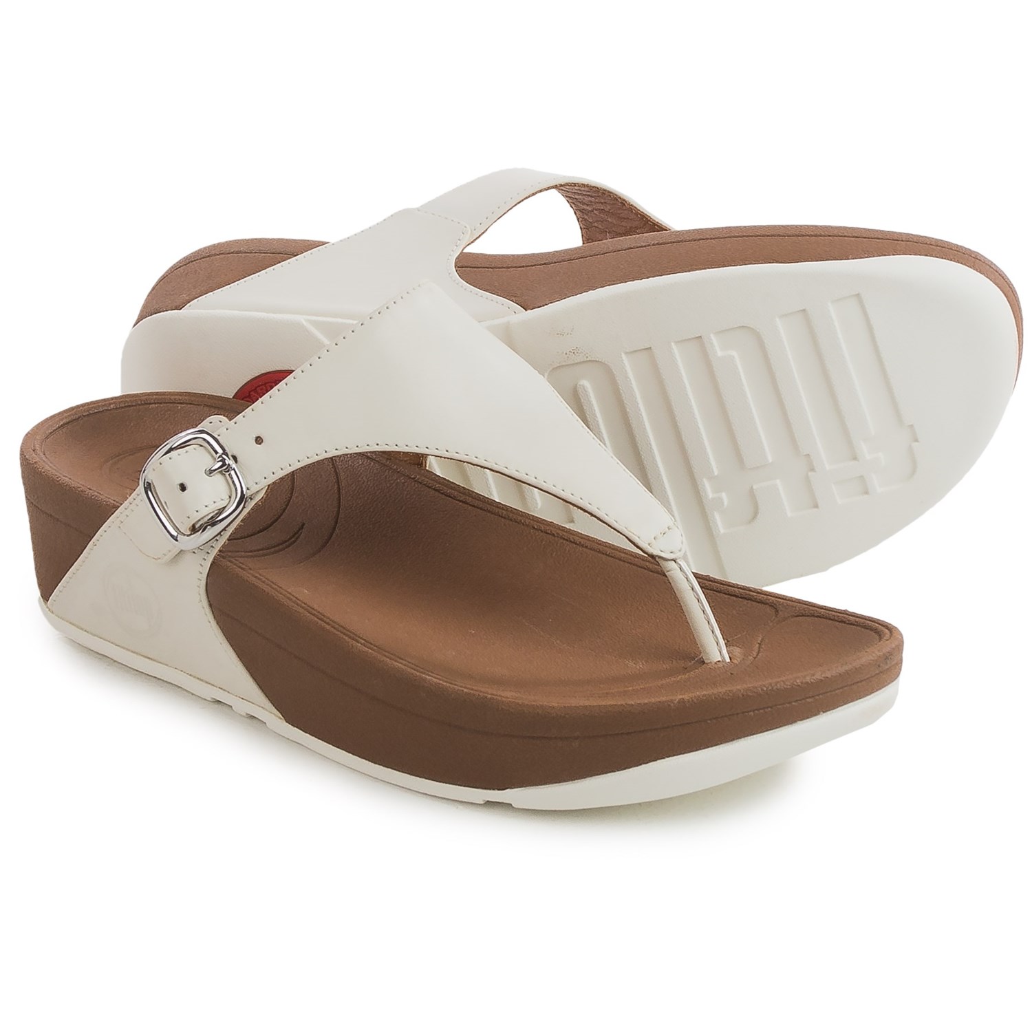 FitFlop The Skinny T-Strap Flip-Flops – Leather (For Women)