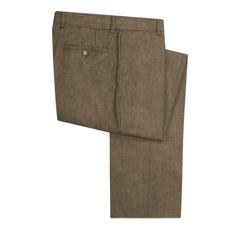 Riviera Italian Wool Flannel Pants - Flat Front (For Men)