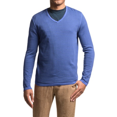 Barbour Rinsed Stripe Sweater - V-Neck (For Men)