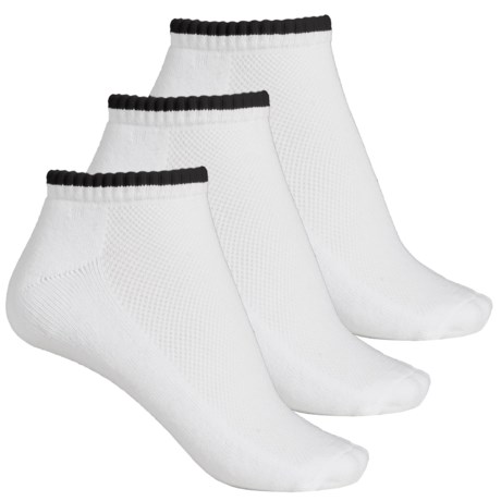 ECCO Color-Tipped No-Show Socks - 3-Pack, Below the Ankle (For Women)
