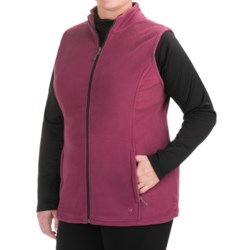 White Sierra Mountain Fleece Vest (For Plus Size Women)