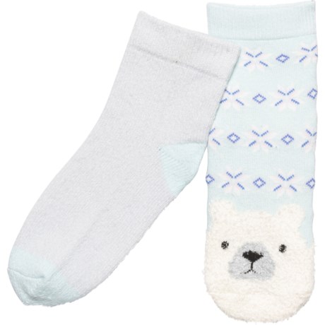 Cuddl Duds Boys and Girls Polar Bear Slipper Socks - 2-Pack