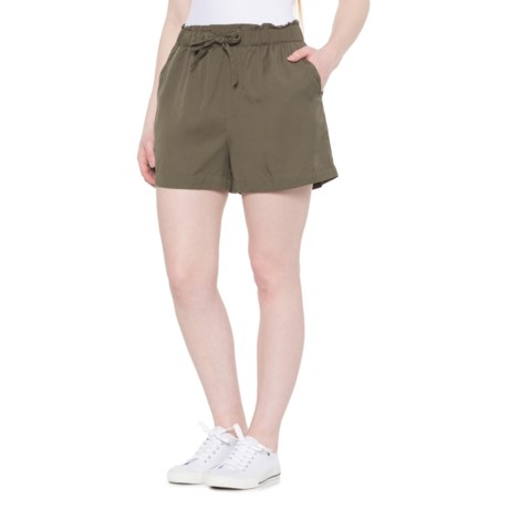 Lucky Brand Solid Paper Bag Shorts