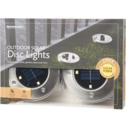 Merkury Outdoor Solar Disc Lights - 2-Pack