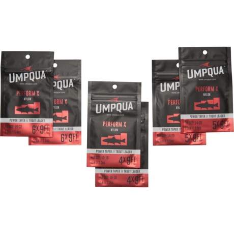 UMPQUA Perform X Power Taper Leader Bundle - 6-Pack, 9’
