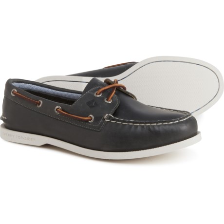 Sperry A/O 2-Eye PLUSHWAVE Boat Shoes - Leather, Wide Width (For Men)