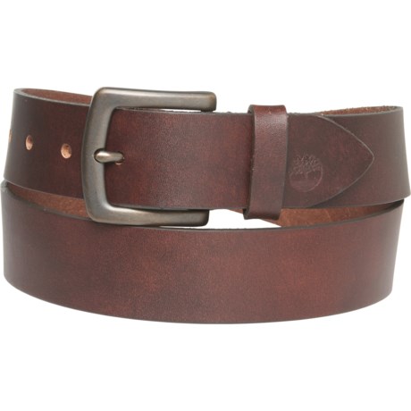 Timberland Antiqued Buckle Belt - Leather, 38 mm (For Men)