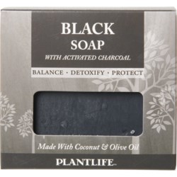 Plant Life Black Activated Charcoal Soap Bar - 4.5 oz.