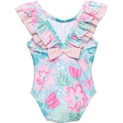 Rufflebutts Little Girls In Bloom Ruffled One-Piece Swimsuit - UPF 50+