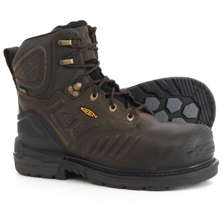 Keen 6” Philadelphia Leather Work Boots - Waterproof, Composite Safety Toe (For Men)