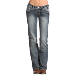 Rock & Roll Cowgirl Horizontal Embroidery Jeans - Bootcut (For Women)