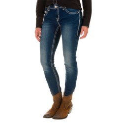 Rock & Roll Cowgirl Heavy-Stitch Skinny Jeans - Low Rise, Slim Fit (For Women)