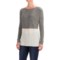 Specially made Hybrid Knit-Chiffon Shirt - Long Sleeve (For Women)