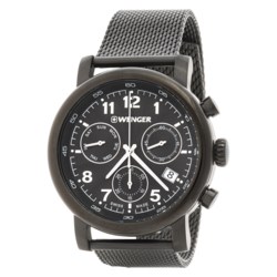 Wenger Urban Classic Chronograph Watch - 43mm, Stainless Steel Mesh Bracelet