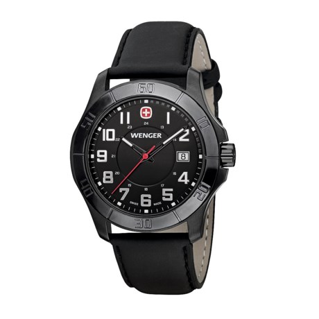 Wenger Alpine Analog Watch - 42mm, Leather Strap
