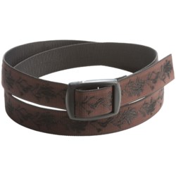 Bison Designs Kamalock Oak Leaves Damask 30mm Belt (For Men and Women)