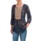 Roper Challis Paisley Chiffon Blouse - Semi Sheer, Long Sleeve (For Women)