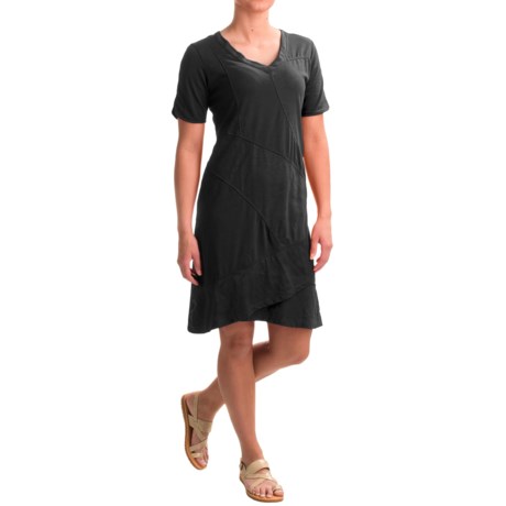 Neon Buddha Seaside Mixed-Cotton Dress - Short Sleeve (For Women)