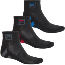 Fila Striped Sole Socks - 3-Pack, Quarter Crew (For Men)