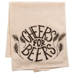 Tag Cheers for Beers Flour Sack Dish Towel