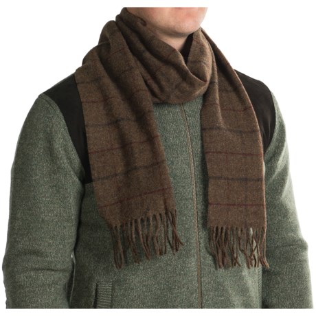 Barbour Kenneth Overcheck Wool Scarf (For Men and Women)