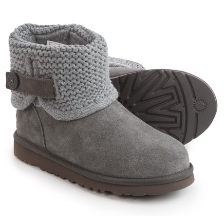 UGG® Australia Darrah Boots - Suede, Knit Shaft (For Big Kids)