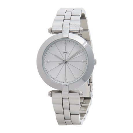Timex Greenwich Silver-Tone Watch - Stainless Steel Bracelet (For Women)