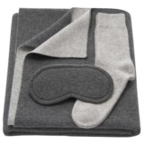 Tahari Cashmere Travel Blanket, Eye Mask and Socks Set - Boxed Gift Set (For Women)