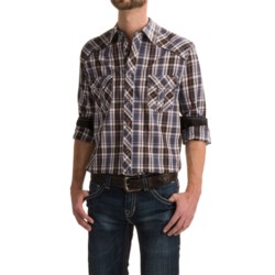 Rock & Roll Cowboy Satin Plaid Western Shirt - Snap Front, Long Sleeve (For Men)