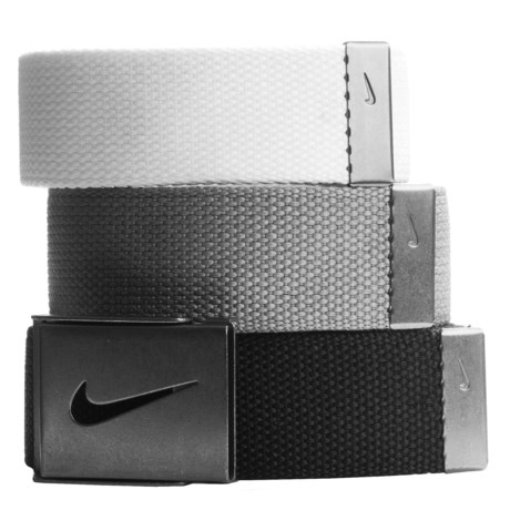 Nike 3-in-1 Web Belts - 3-Pack (For Men)